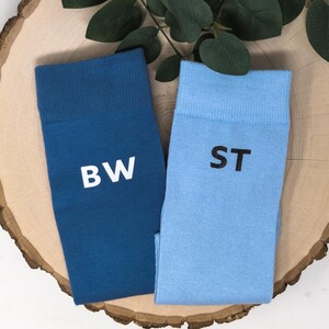Custom Monogrammed Socks with Initials for Wedding, Personalized Groomsmen Socks for Groomsman, Customized Wedding Socks Groomsmen Gift