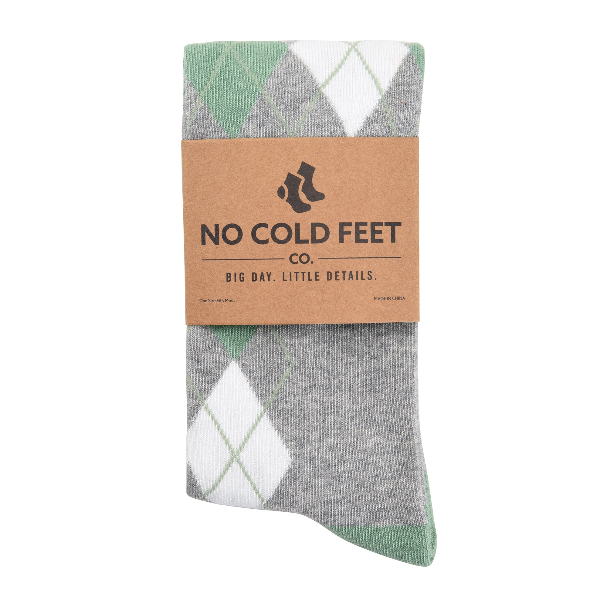 Sage Green Argyle Men's Dress Socks, Sage Green Groomsmen Socks for Wedding, Sock Gift Idea for Groomsman