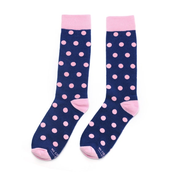 Navy and pink dress socks deals