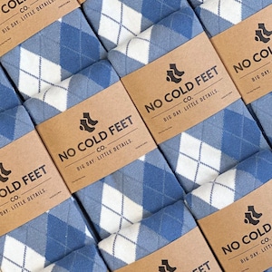 Dusty Blue Groomsmen Socks Multi Pack, Dusty Blue and Steel Blue Argyle Groomsmen Socks for Wedding, Sized 8-13