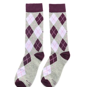 Purple Argyle Groomsmen Socks, Purple Socks for Wedding Party, Wedding Socks for Groomsman Best Man Groomsmen and Groom Gifts