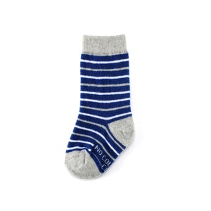 Navy Striped Toddler Socks for Ring Bearers, Navy, White, and Grey Socks for Wedding, Matching Socks for Groom, Groomsmen and Ring Bearers