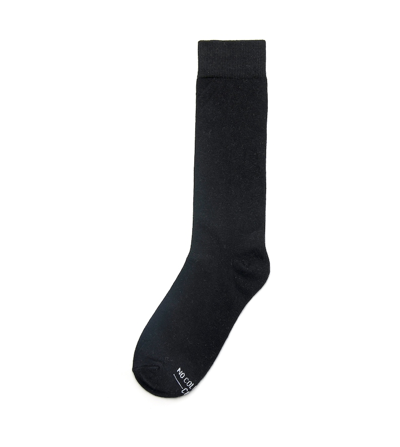 Our solid black dress socks