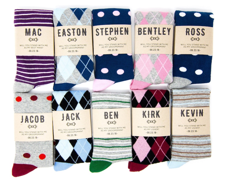 Groomsmen Proposal Socks and Custom Sock Labels, Groomsmen Socks Best Man Proposal Groomsman Proposal, Will you be my Groomsmen Gift