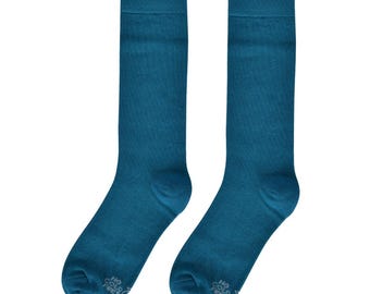 Men's Dark Teal(teal Green) Solid Color Dress Socks - Etsy