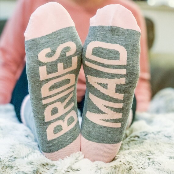 Bridesmaid Socks Proposal Gift Bridesmaid Maid of Honor and | Etsy