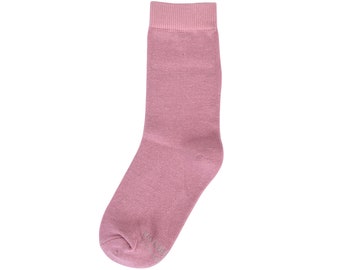 Solid Dusty Rose Kids Socks for Ring Bearers, Dusty Rose Socks for Wedding, Pink Matching Socks for Groomsmen and Ring Bearers, Kid Socks