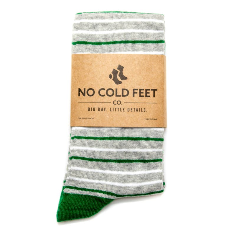 Green Striped Groomsmen Socks, Green Socks for Wedding Party, Wedding Socks for Groomsman Best Man Groomsmen and Groom Gifts