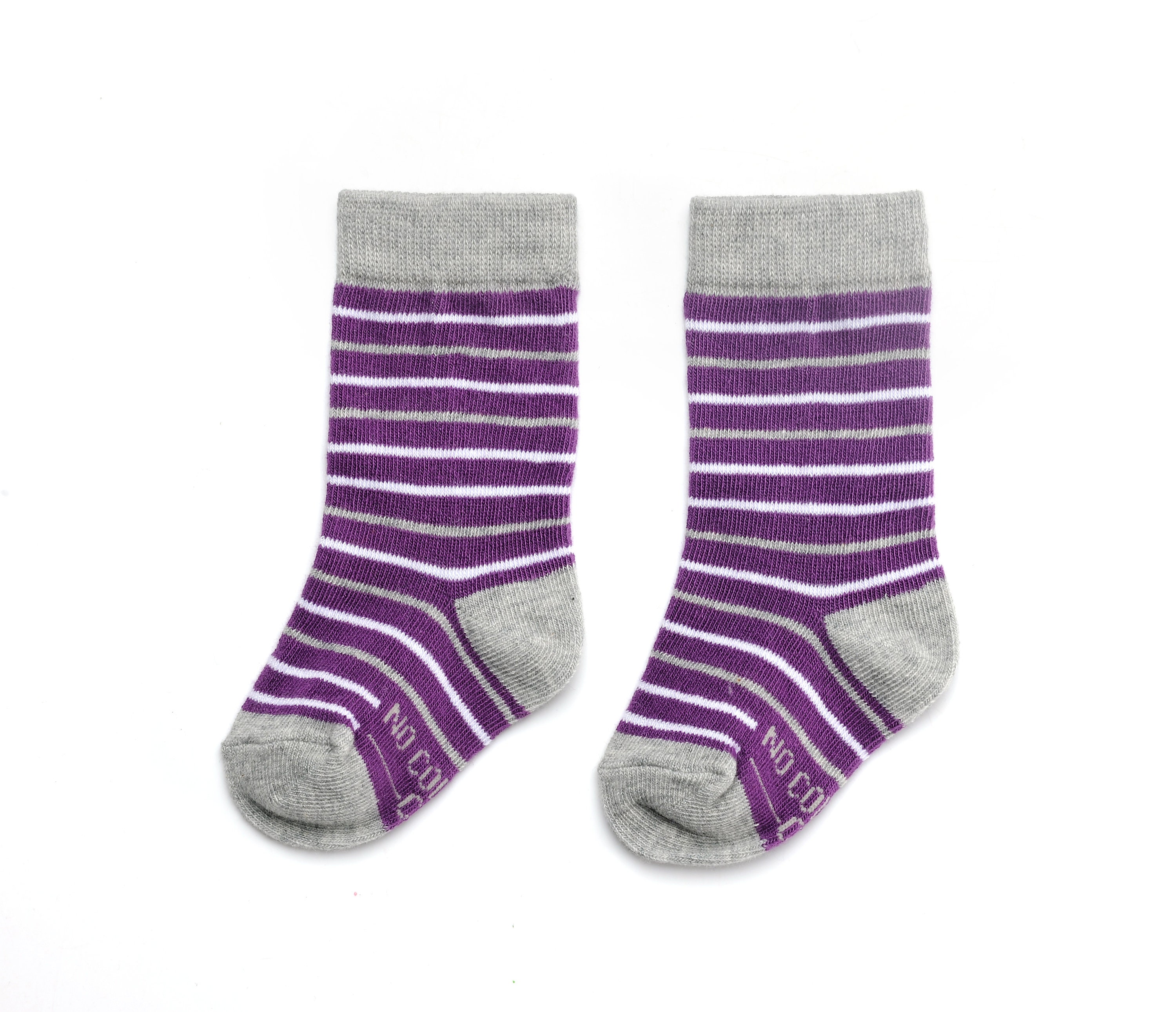 Purple Striped Toddler Socks for Ring Bearers Purple Socks Etsy