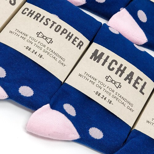 Free groomsmen sock labels