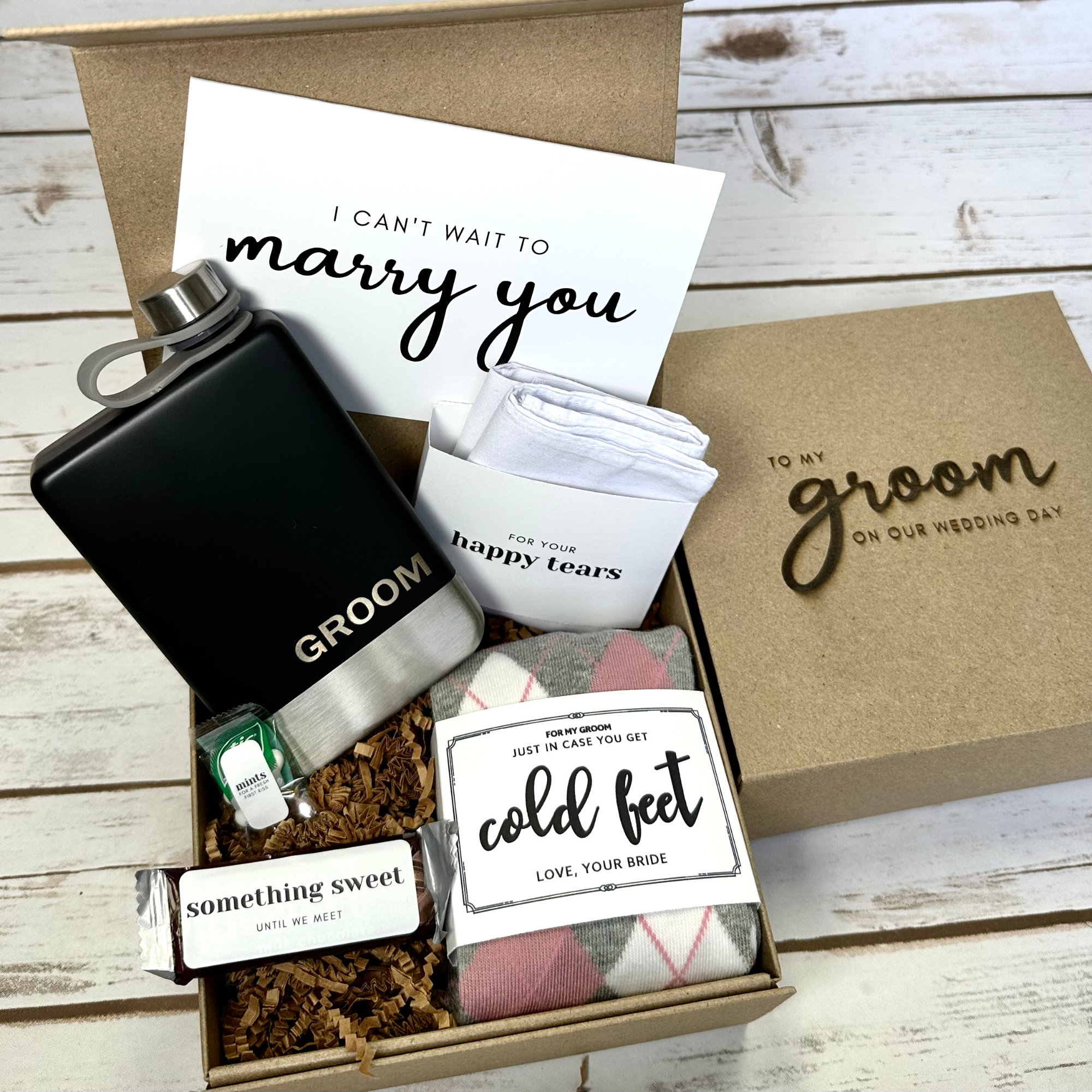 Groom Gifts from Bride on Wedding Day, Gifts for Groom to be, Fiance Gifts  for Him, Bride and Groom Flask, Groom Gift, Groom Engagement, Wedding Gift