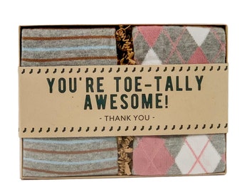 Thank You Gift Sock Gift Box for Him, Men's Dress Socks Appreciation Gift for Men, Thank You Gift for Teacher, Thank You Gift for Coworker