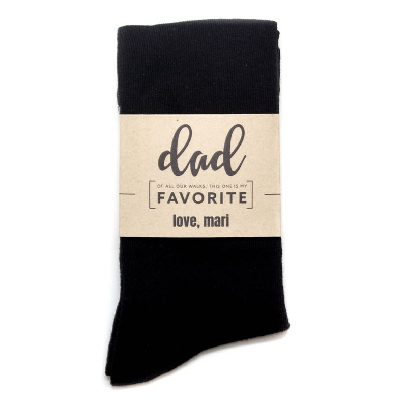 Gift for Dad on Wedding Day, Dad Favorite Walk Sock Label, Father of the Bride Gift, Gift for Father Dad Thank You Gift, Custom Gift for Dad