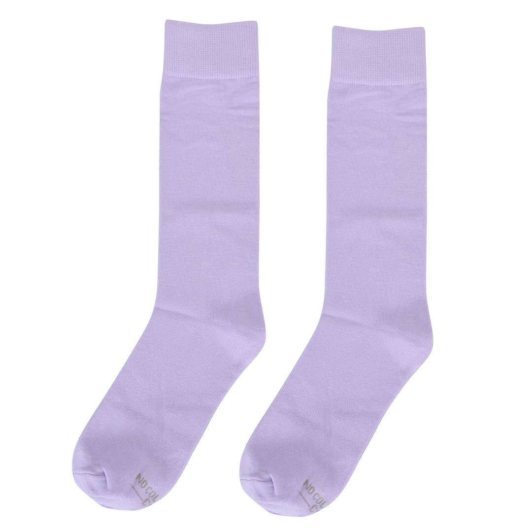 Lilac Purple Socks, Solid Lilac Groomsmen Socks, Light Purple Dress