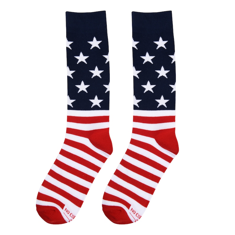 Personalized American Flag Groomsmen Socks With Custom Labels - Etsy