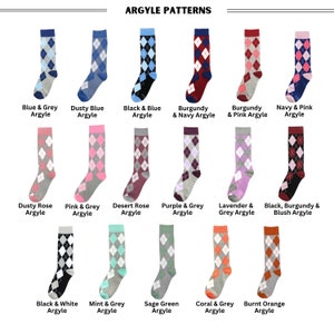 Our collection of mens polka dot dress socks. Choose from 17 polka dot patterns. From classic navy with white polka dot socks and black with white polka dot socks to wisteria with white polka dot socks, we have colors to matching any palette.