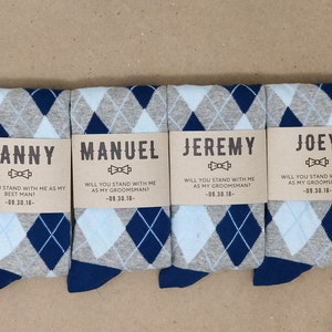 Groomsmen Proposal Socks and Custom Sock Labels, Groomsmen Socks Best Man Proposal Groomsman Proposal, Will you be my Groomsmen Gift