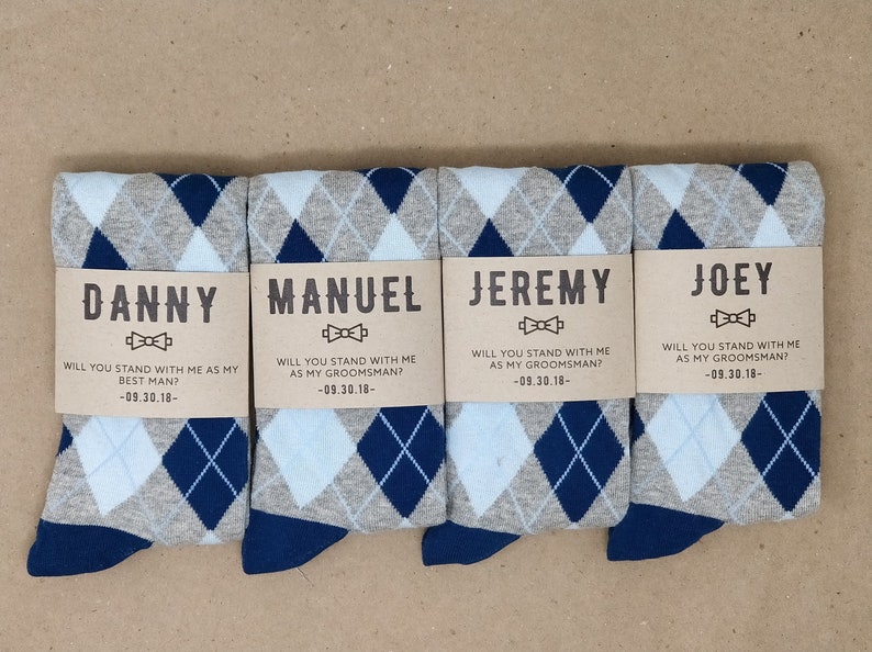 Groomsmen Proposal Socks and Custom Sock Labels, Groomsmen Socks Best Man Proposal Groomsman Proposal, Will you be my Groomsmen Gift