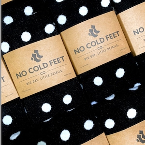 Black Polka Dot Groomsmen Socks Multi Pack, Black with White Polka Dots  Socks for Wedding Day, Groomsmen Gift Socks, Groom Wedding Socks