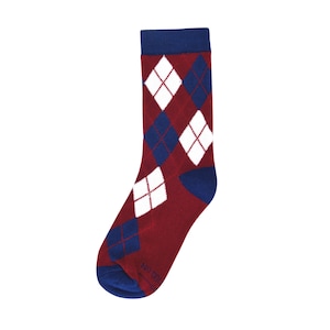 Burgundy Navy Argyle Kids Socks for Ring Bearers, Burgundy Socks for Wedding, Navy Matching Socks for Groomsmen and Ring Bearers, Kid Socks