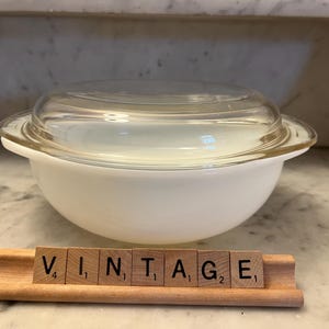 Pyrex 023 White Covered Casserole Dish
