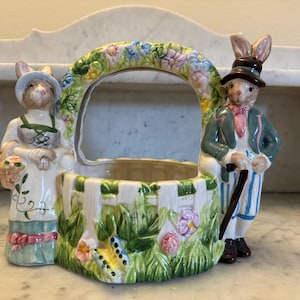 Oxford Elite 2001 Porcelain Easter Basket- Candy Dish