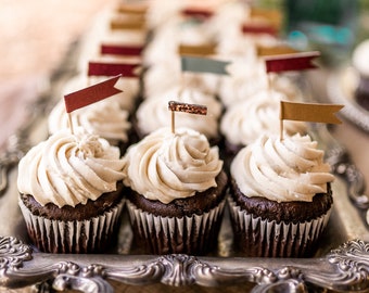 Wedding Flag Cupcake Toppers