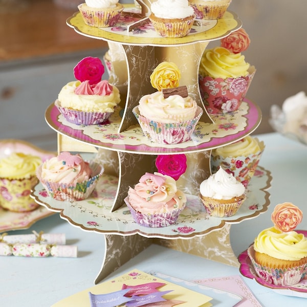 Three Tier Cake Stand - Tea Party Decor