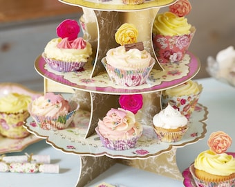 Three Tier Cake Stand - Tea Party Decor