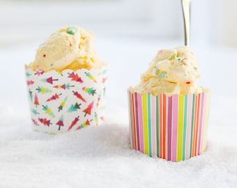 Bright Stripes and Trees Food Cups