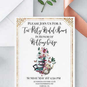 Tea Party Bridal Shower Invitation