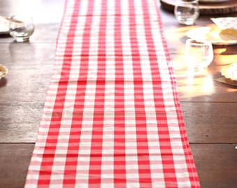 Baby Q & I Do BBQ Red Gingham Table Runner