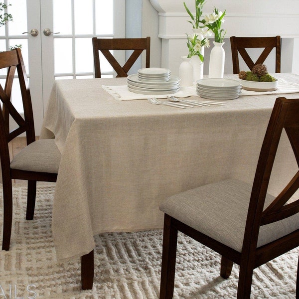 Linen Colored Tablecloth