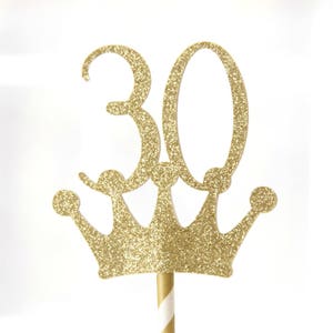 30th Birthday Crown Topper Rose Gold or Gold image 1