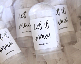 Let It Snow Confetti Poppers,  Winter Wedding Send Off, Stocking Stuffers for Kids