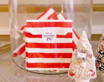 Naler Adventskalender zum Befüllen Papiertüten mit Aufkleber Geschenktüten Weihnachten für Kinder Basteln DIY Advents Geschenke Weihnachtsgeschenk