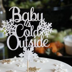 Baby It's Cold Outside Napkin Silver Foil image 4