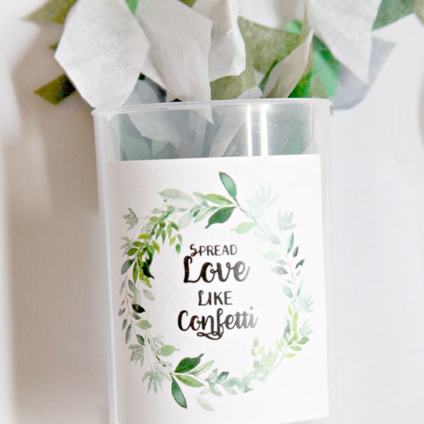 Wedding Confetti Popper- Greenery Sage