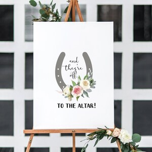 And They&#39;re Off Sign, Downloadable File Only, Kentucky Derby Bridal Shower