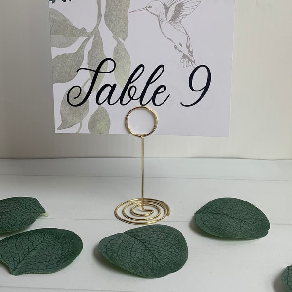 Gold Wedding Table Number or Placecard Holders - Single