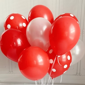 Red & White Baby Q Balloon Bouquet for Birthdays, Showers, BBQs, and Patriotic Celebrations
