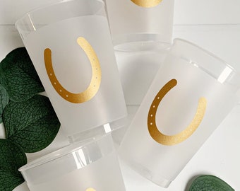 Kentucky Derby Frosted Party Cups - Gold