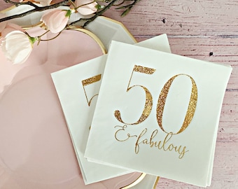 50 & Fabulous Cocktail Napkins