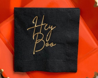 Halloween Party Napkins - Hey Boo!