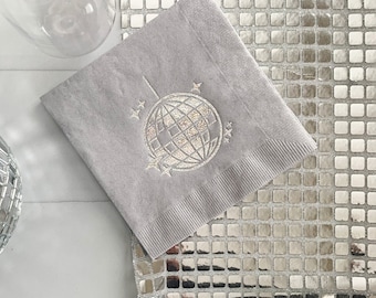 Disco Party Tischläufer - Silber Glitter Für 70er Jahre Partys