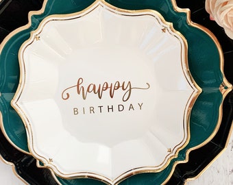 Happy Birthday Cake Plates