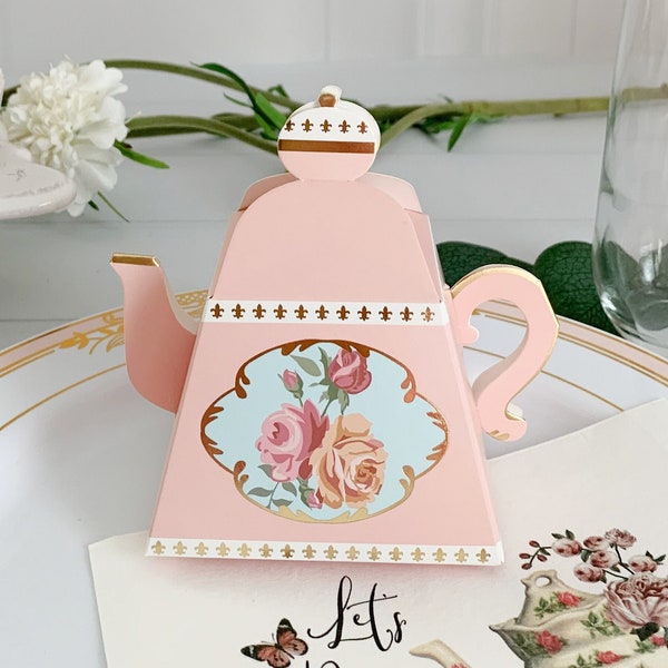 Tea Party Favor Boxes - Blush Pink