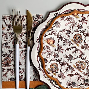 Turkey Toile Dinner Napkins