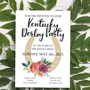 Uitnodiging voor het feest van Kentucky Derby