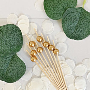 Charcuterie Picks - Gold Pearl